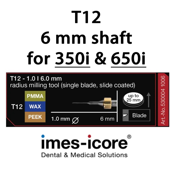PMMA / WAX / PEEK milling tool T12