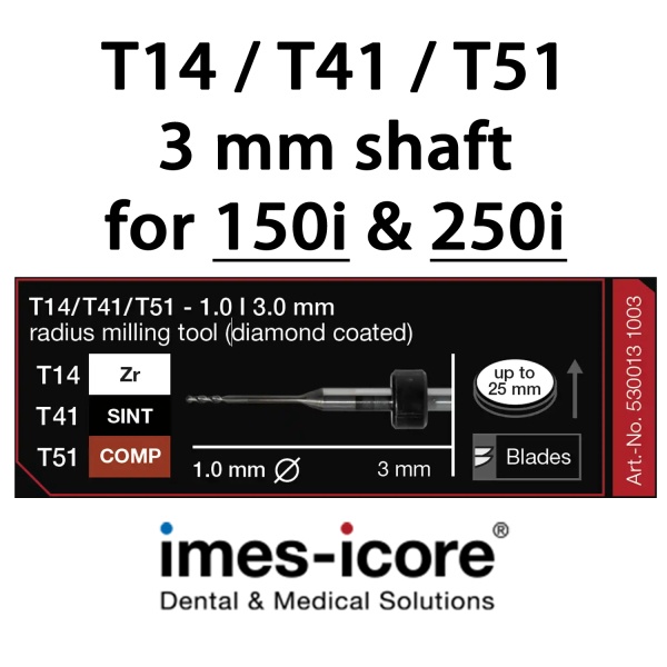 Zirconium 1mm diamond milling tool T14