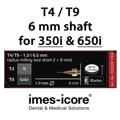 CoCr / Titan 1mm milling tool T4 / T9