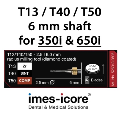Diamond Zirconium / nano-composite 2.5mm milling tool  T13 / Т40 / Т50